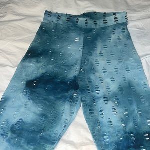 Blue Mesh leggings